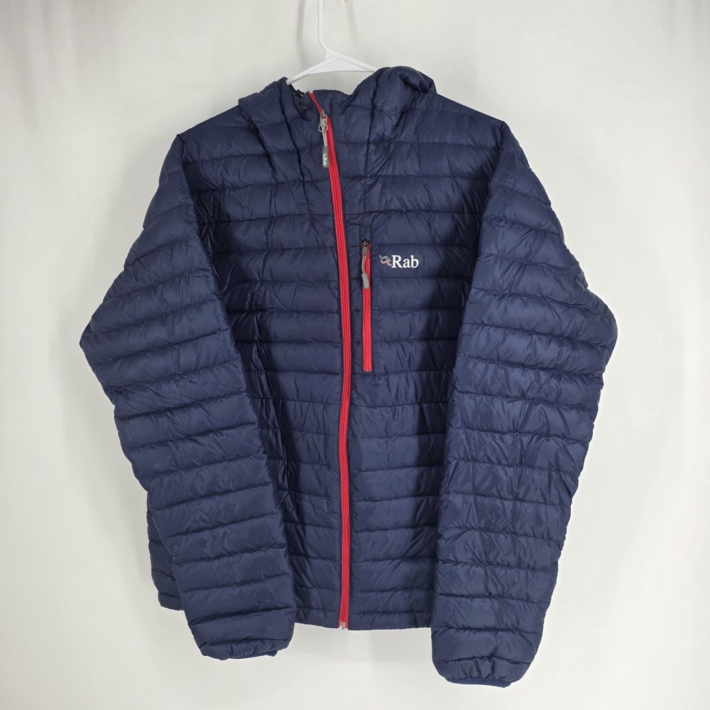 Rab Microlight Down Jacket - Men’s L Lightweight Blue Puffer - Warm
